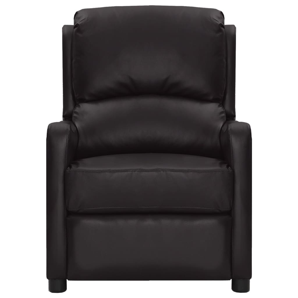 Elektrischer Massagesessel Schwarz Glänzend Kunstleder