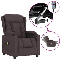 Thumbnail for Massagesessel Elektrisch Dunkelbraun Stoff