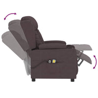 Thumbnail for Massagesessel Elektrisch Dunkelbraun Stoff
