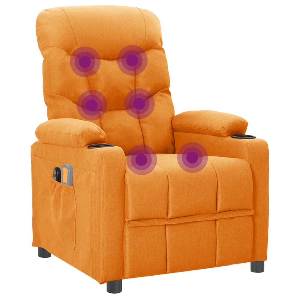 Elektrischer Massagesessel Gelb Stoff