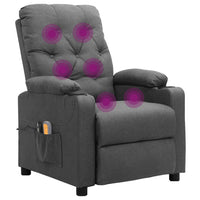 Thumbnail for Massagesessel Elektrisch Hellgrau Stoff