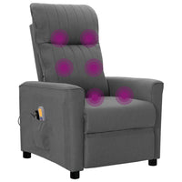 Thumbnail for Massagesessel Elektrisch Hellgrau Stoff