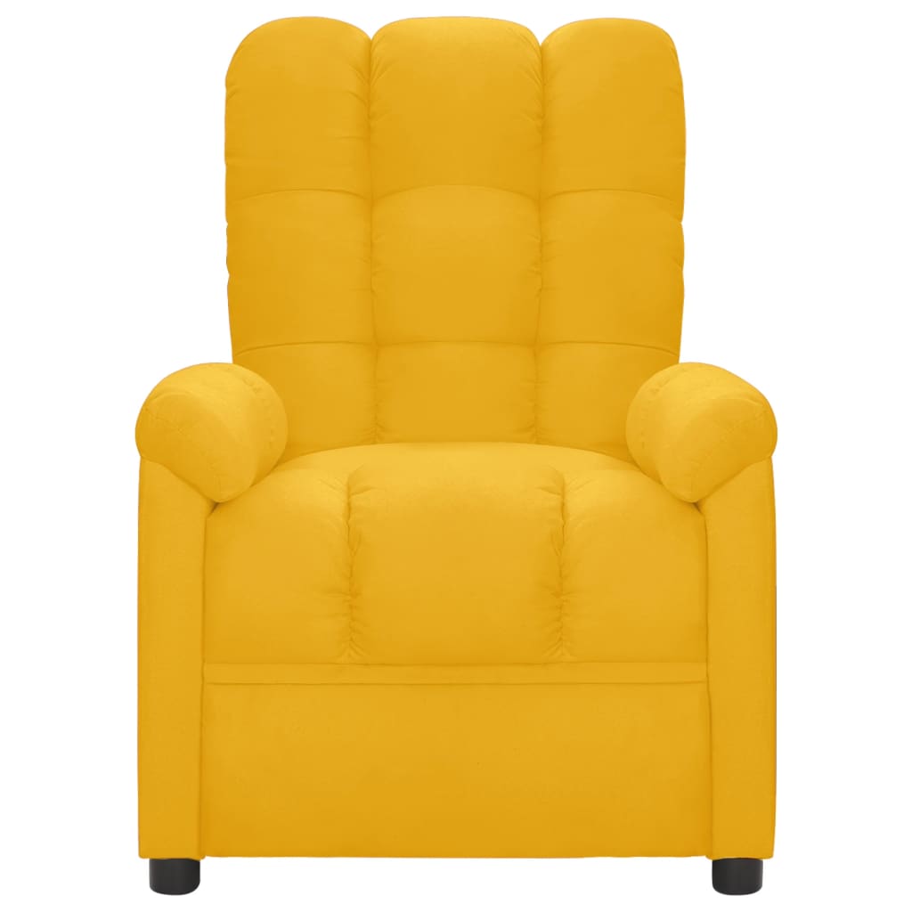 Elektrischer Sessel mit Liegefunktion Gelb Stoff