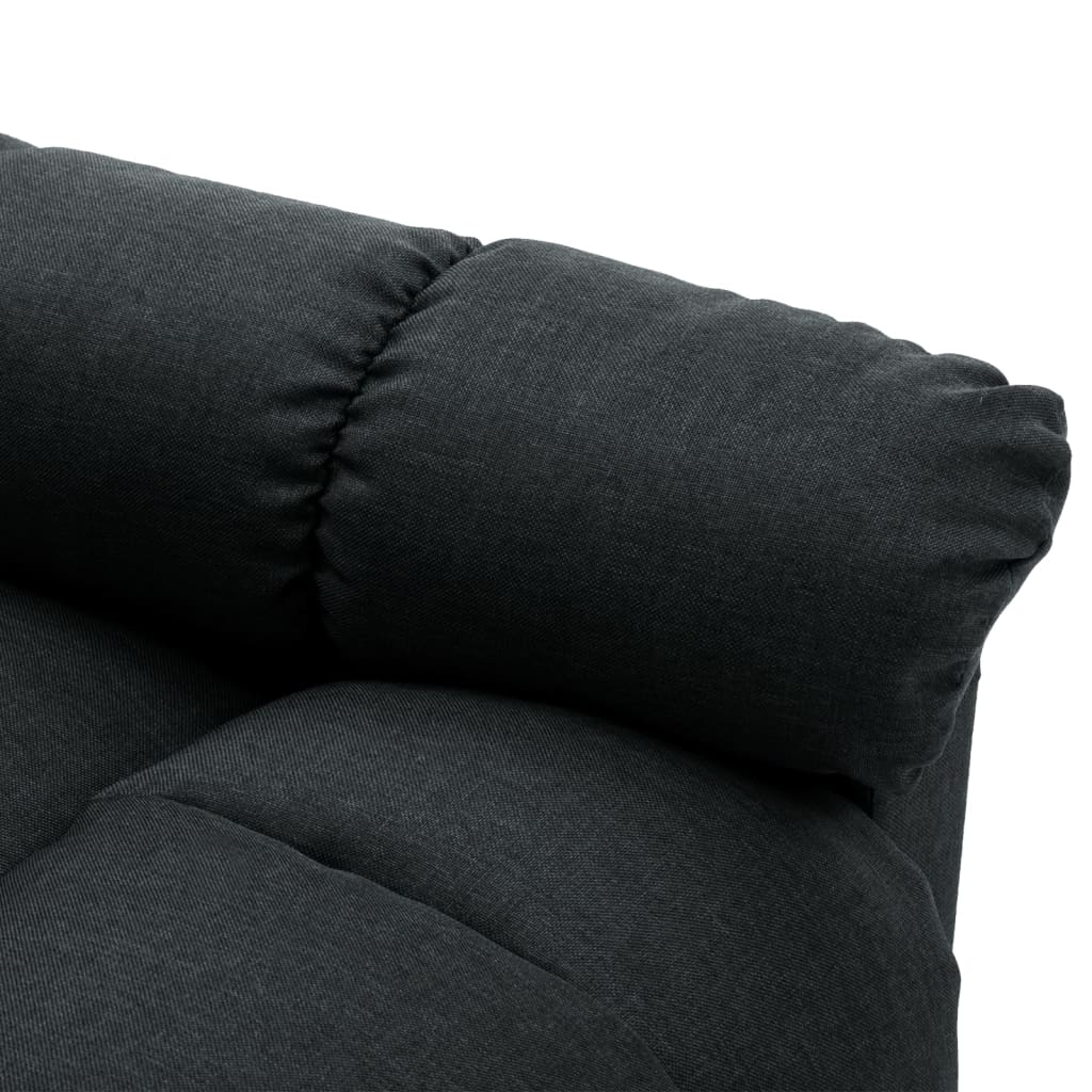 Relaxsessel mit Aufstehhilfe Dunkelgrau Stoff