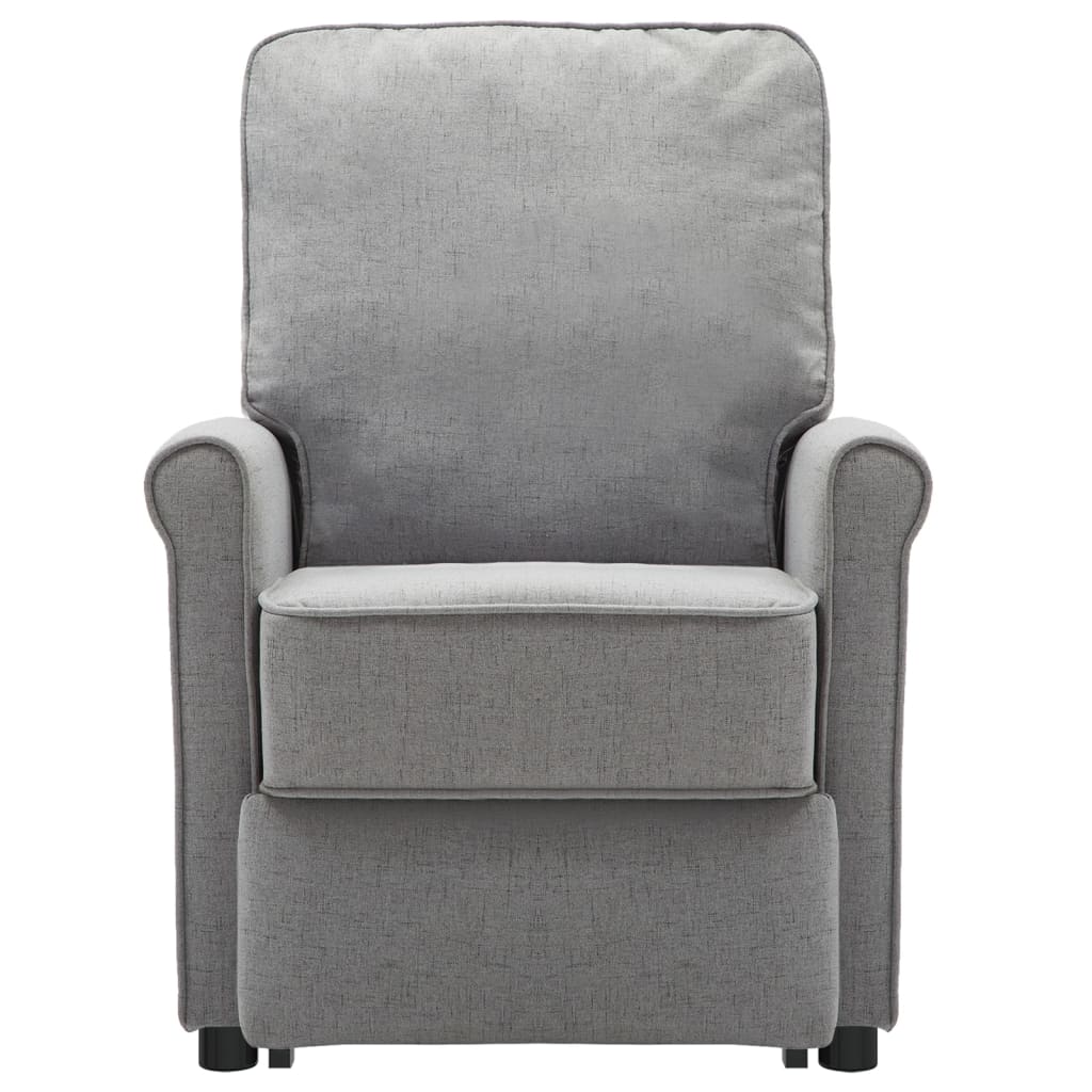 Relaxsessel mit Aufstehhilfe Hellgrau Stoff