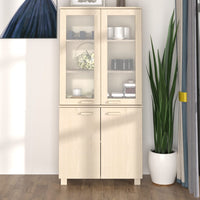 Thumbnail for Highboard Massivholz Kiefer Honigbraun