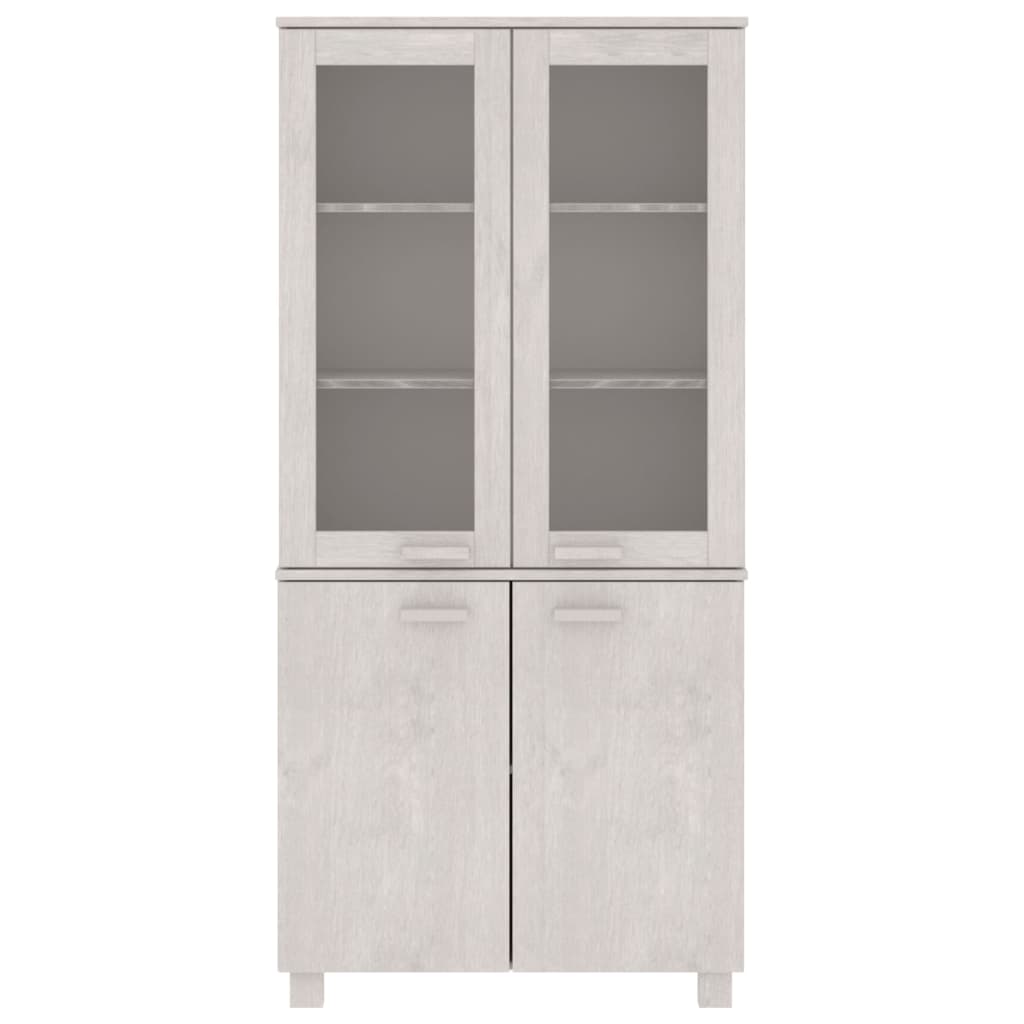 Highboard Massivholz Kiefer Weiß