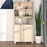 Thumbnail for Highboard Massivholz Kiefer Honigbraun