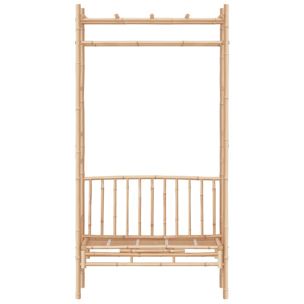 Gartenbank mit Pergola 116 cm Bambus