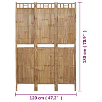 Thumbnail for 3-tlg. Raumteiler Bambus 120x180 cm