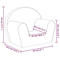 Thumbnail for Kindersofa Rosa Weich Plüsch