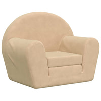 Thumbnail for Kindersofa Creme Weich Plüsch