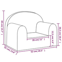 Thumbnail for Kindersofa Creme Weich Plüsch