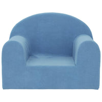 Thumbnail for Kindersofa Blau Weich Plüsch