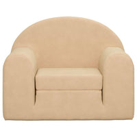 Thumbnail for Kindersofa Creme Weich Plüsch