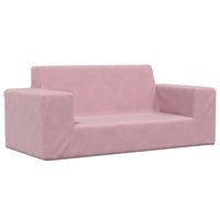 Thumbnail for Kindersofa 2-Sitzer Rosa Weich Plüsch