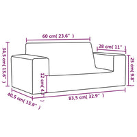 Thumbnail for Kindersofa 2-Sitzer Rosa Weich Plüsch