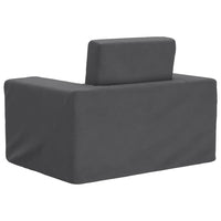 Thumbnail for Kindersofa Anthrazit Weich Plüsch