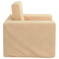 Thumbnail for Kindersofa Creme Weich Plüsch