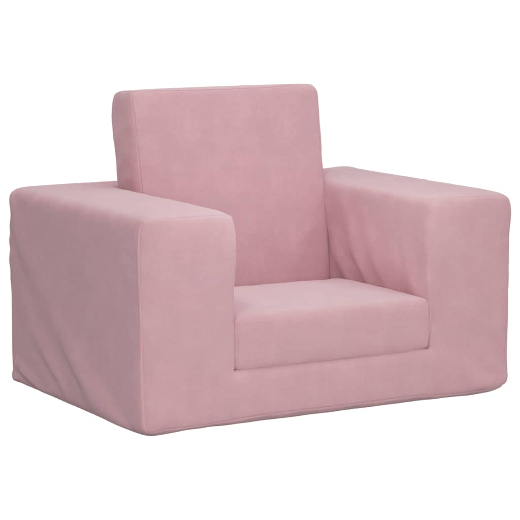 Kindersofa Rosa Weich Plüsch