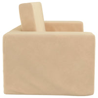 Thumbnail for Kindersofa 2-Sitzer Creme Weich Plüsch