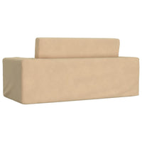 Thumbnail for Kindersofa 2-Sitzer Creme Weich Plüsch