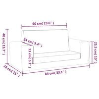 Thumbnail for Kindersofa 2-Sitzer Creme Weich Plüsch