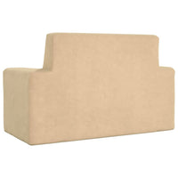 Thumbnail for Kindersofa 2-Sitzer Creme Weich Plüsch