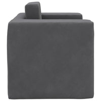 Thumbnail for Kindersofa Anthrazit Weich Plüsch