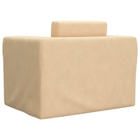 Thumbnail for Kindersofa Creme Weich Plüsch