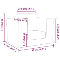 Thumbnail for Kindersofa Blau Weich Plüsch