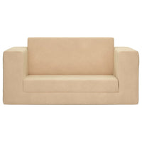 Thumbnail for Kindersofa 2-Sitzer Creme Weich Plüsch
