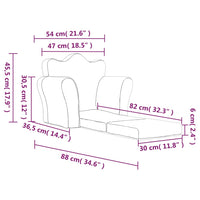 Thumbnail for Kindersofa Blau Weich Plüsch