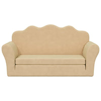 Thumbnail for Kindersofa 2-Sitzer Creme Weich Plüsch