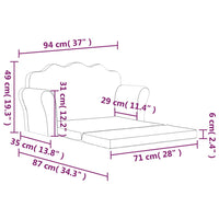 Thumbnail for Kindersofa 2-Sitzer Creme Weich Plüsch