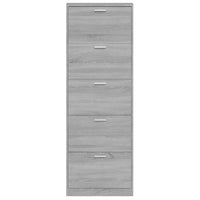 Thumbnail for Schuhschrank Grau Sonoma 59x17x169 cm Holzwerkstoff