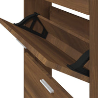 Thumbnail for Schuhschrank Braun Eichen-Optik 59x17x169 cm Holzwerkstoff