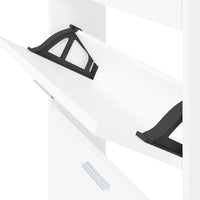 Thumbnail for Schuhschrank Weiß 59x17x150 cm Holzwerkstoff