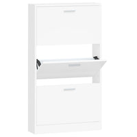Thumbnail for Schuhschrank Weiß 59x17x108 cm Holzwerkstoff