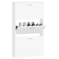 Thumbnail for Schuhschrank Weiß 59x17x108 cm Holzwerkstoff