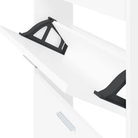 Thumbnail for Schuhschrank Weiß 59x17x108 cm Holzwerkstoff