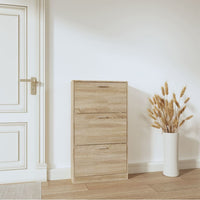 Thumbnail for Schuhschrank Eichen-Optik 59x17x108 cm Holzwerkstoff