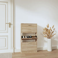 Thumbnail for Schuhschrank Eichen-Optik 59x17x108 cm Holzwerkstoff