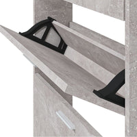 Thumbnail for Schuhschrank Betongrau 59x17x108 cm Holzwerkstoff