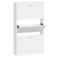 Thumbnail for Schuhschrank Hochglanz-Weiß 59x17x108 cm Holzwerkstoff