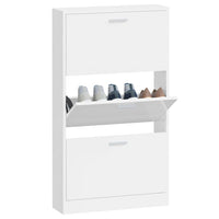 Thumbnail for Schuhschrank Hochglanz-Weiß 59x17x108 cm Holzwerkstoff