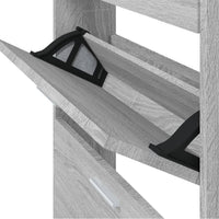 Thumbnail for Schuhschrank Grau Sonoma 59x17x108 cm Holzwerkstoff