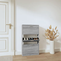 Thumbnail for Schuhschrank Grau Sonoma 59x17x108 cm Holzwerkstoff