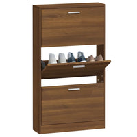 Thumbnail for Schuhschrank Braun Eichen-Optik 59x17x108 cm Holzwerkstoff