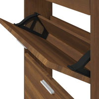 Thumbnail for Schuhschrank Braun Eichen-Optik 59x17x108 cm Holzwerkstoff
